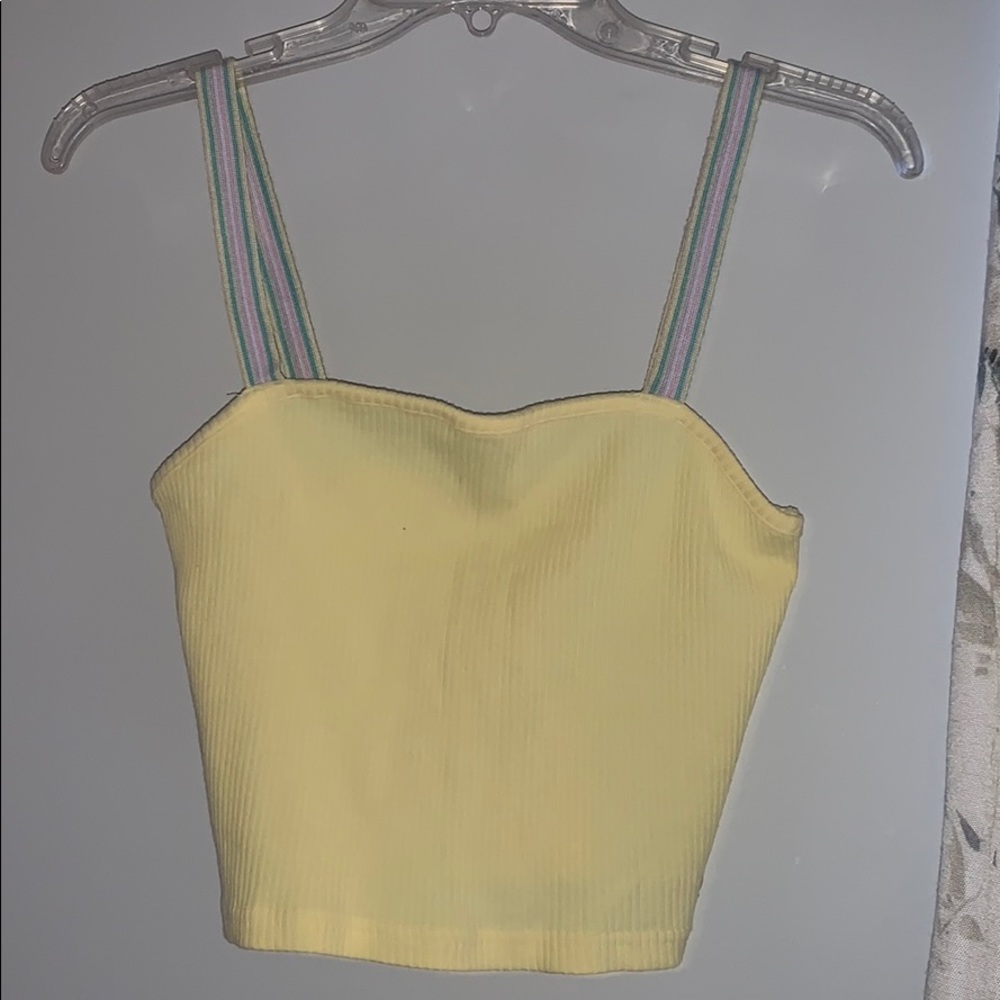 Yellow crop top